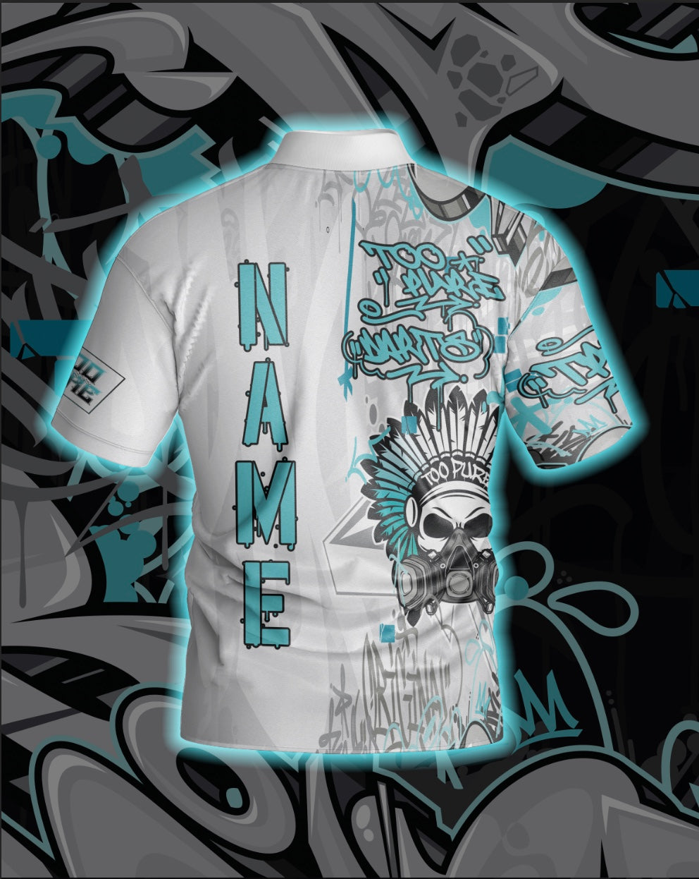 2024 Too Pure Graffiti Jersey - Turquoise