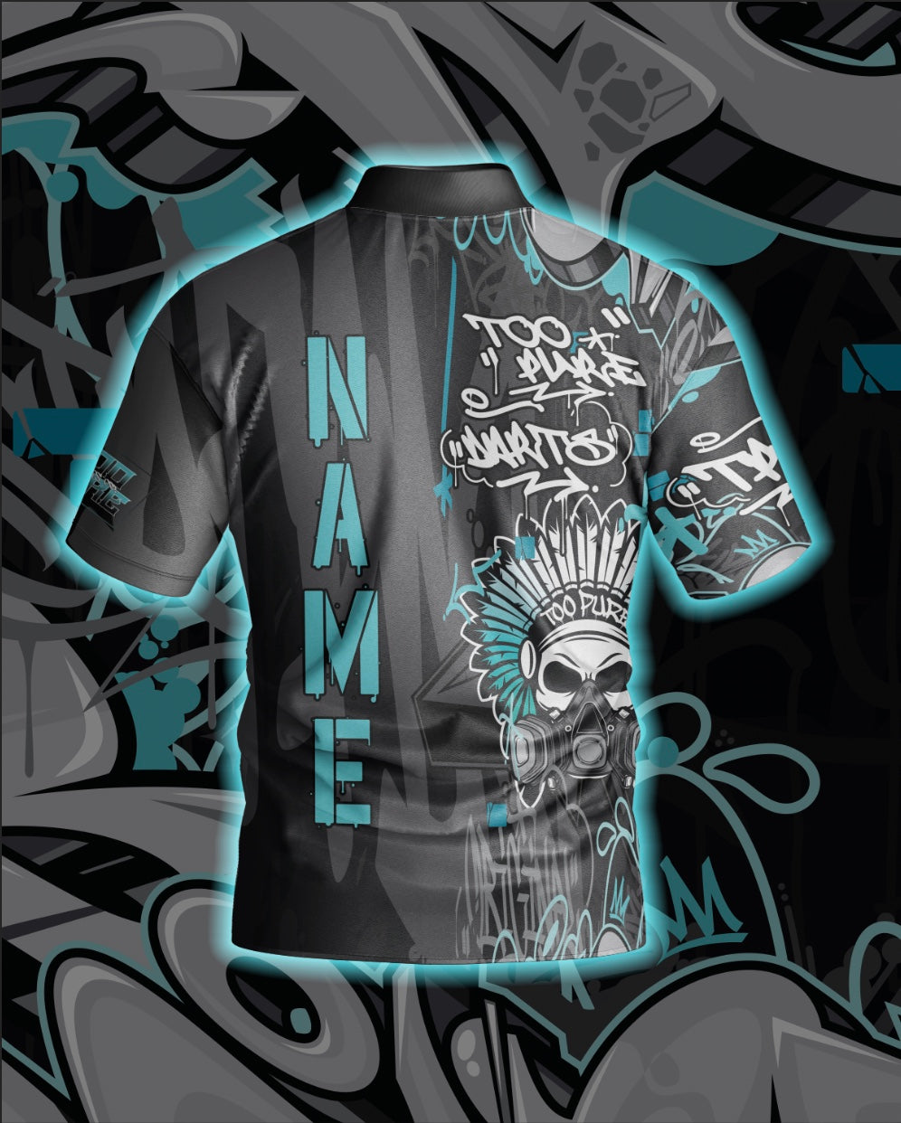 2024 Too Pure Graffiti Jersey - Turquoise