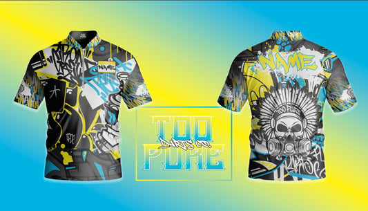 Blue and Yellow Graffiti Jersey