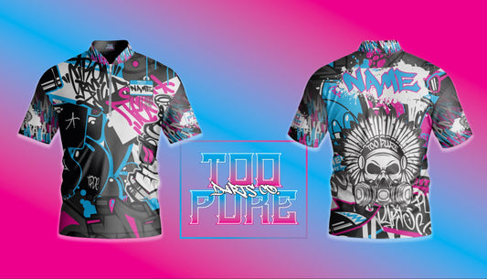 Cyan and Magenta Graffiti Jersey