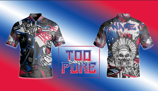 Red and Blue Graffiti Jersey