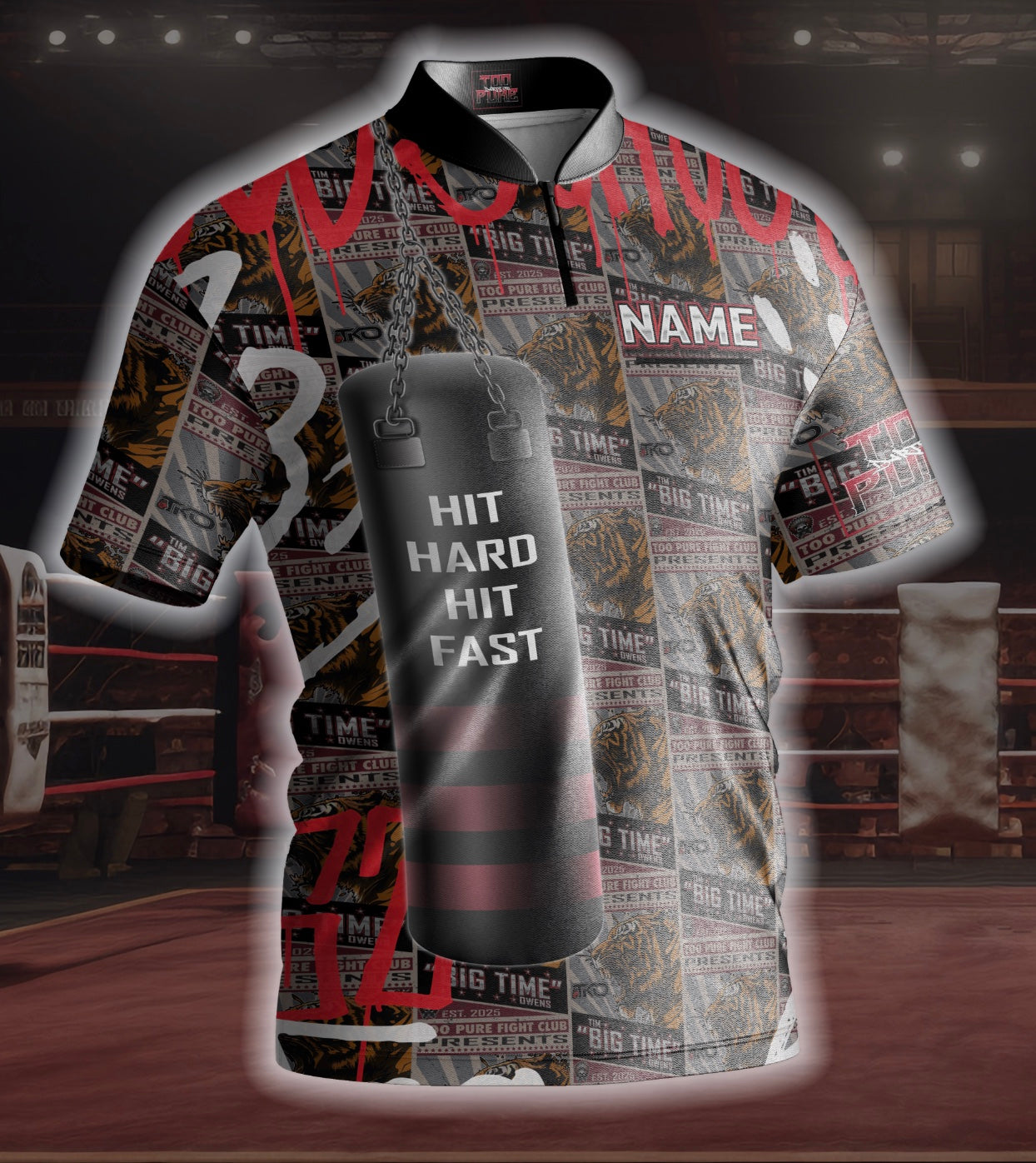 RING THE BELL!! Signature jersey of Tim "Big Time" Owens